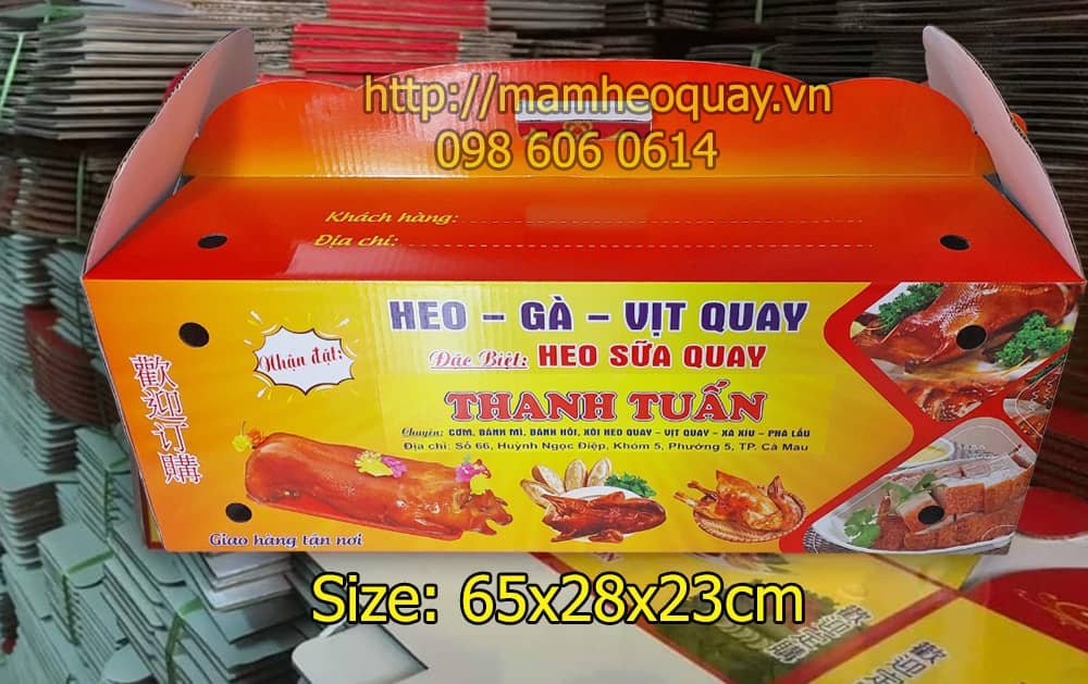 Thùng heo quay size trung